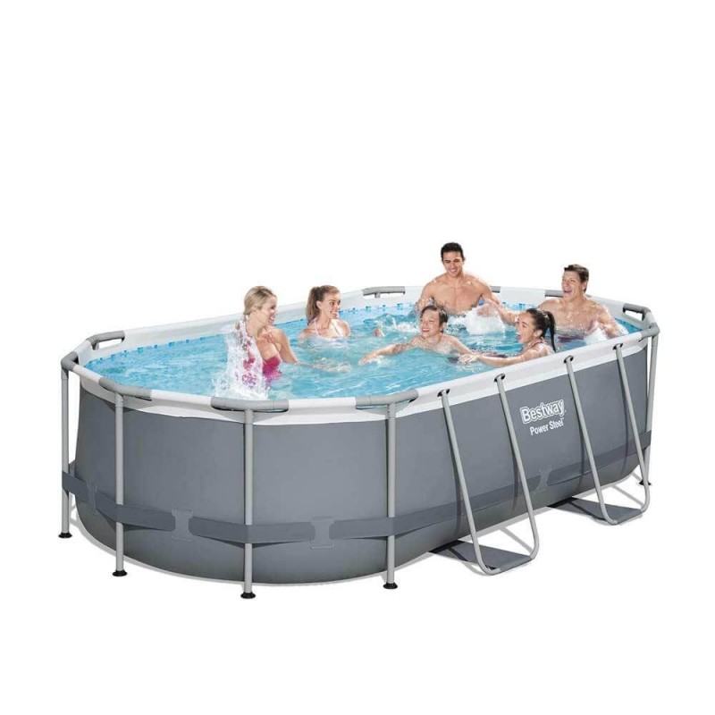 Buy Bestway Power Steel Oval Above Ground Pool 427x250x100cm online for